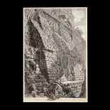 GIOVANNI PIRANESI (Italian 1758-1810)  "Veduta Del Soterraneo" Engraving. 28 x 17 1/2 inches.