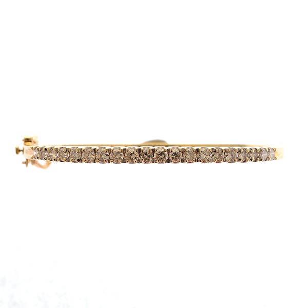 Diamond, 14k Yellow Gold Bracelet. Featuring twenty full-cut diamonds weighing a total of - Image 2 of 4