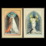 LOUIS ICART  (French 1888ñ1950) "Faust" and "Tosca"  Etching and aquatint. Sight: 21 1/4 x 13 1/2