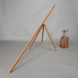 Young & Sons Gilt Brass Theodolite Surveying Instrument, instrument #8391, with Wooden Box,