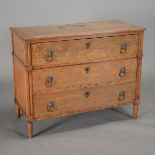 Georgian Inlaid Oak Chest of Drawers with Lion Mask Drawer Pulls {Dimensions 33 x 41 1/2 x 20