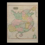 Thomson's Hand Colored Map of China, 1815 {Overall dimensions 27 1/4 x 12 1/4 inches} [Unframed/