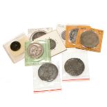 Lot of Nine Coins. Including Silver 18th and 19th Century German States, Spain and Ireland