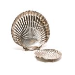 Graduated Pair of Gorham Sterling Silver Footed Shell Dishes {Total silver weight 22.25 oz; diameter