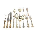 Towle Old Colonial Sterling Silver Flatware Service: Comprising twelve dinner forks {length 7 1/2