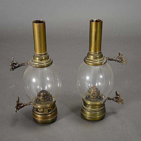 Pair of American Brass Ship Wall Mounted Lights, Loeffel Holz & Co., Milwaukee, WI {Height 18 - Image 2 of 4