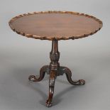 Georgian Mahogany Pie Crust Tea Table {Height 29 inches, diameter 34 inches}