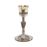 Peruvian Silver Chalice {Total silver weight 19.8 troy oz; height 10 3/4 inches} [dents, small