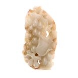 A Russet Jade Grape Group Toggle   A Russet Jade Grape Group Toggle Carved in high relief and in