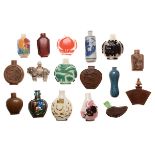 A Collection of Seventeen Snuff Bottles   A Collection of Seventeen Snuff Bottles This group