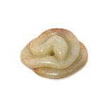 A Jade Animal-Form Toggle, Qing Dynasty   A Jade Animal-Form Toggle Carved as a coiled snake hissing
