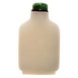 A Mutton-Fat White Jade Snuff Bottle, 19th Century   A Mutton-Fat White Jade Snuff Bottle Of