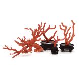 Four Pink Coral Branches*   Four Pink Coral Branches* The coral of pink salmon color, each in the