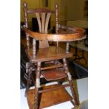 A late Victorian child's metamorphic high chair