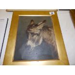 E. Mundy – oil on canvas – Study of a donkey's head, signed & dated 1882, 9.5” x 7.5”