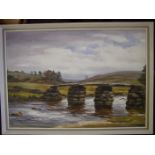 Robert Egginton – oil on board - Steps Bridge, Dartmoor, 14” x 20.5”