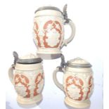 Three Villeroy & Bosch tankards