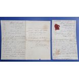 Enrico Caruso (1873-1921) – a 1902 signed letter on Hotel Previtali notepaper, in which Caruso