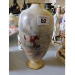 A Royal Worcester vase painted cattle by John Stinton -– neck incomplete
