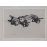 Cecil Aldin – black & white etched limited edition print – 'After Dinner rest awhile', a reclining