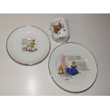 A nursery rhyme colour printed cup, saucer & tea plate – in Shelley style