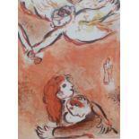 Marc Chagall – colour lithograph -  'Le Visage D'Israel', inscribed in pencil to verso '55/97