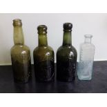 A Roberts & Brown, Teignmouth beer bottle and three other bottles (4)