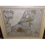 H. Jaillot – a coloured map of Belgium, 20” x 23”