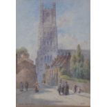 John Sowden – watercolour – Ely Cathedral, 1900,  7” x 5” SEE ILLUSTRATION