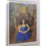 Lenciewicz – signed limited edition colour print – 'Anna Seated', 56/475, 21” x 15”