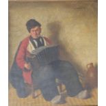 Wilhelm Gdanietz (1893-1962) – oil on canvas – Accordion player, signed, 30” x 26” SEE ILLUSTRATION