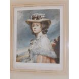 Sydney Wilson after Gainsborough – colour proof print  - 'Mrs Gainsborough', signed by Sir H. Romney