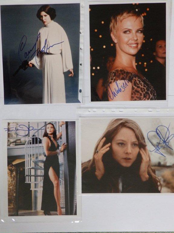 40  modern signed photographs of female film stars