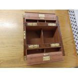 A brass mounted oak stationery box – H. Greaves, Birmingham