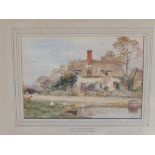 James Aumonier – watercolour – Landscape with cottage, 7” x 10”