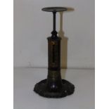 A 19thC brass pedestal letter scale by R. W. Winfield of Birmingham, patent no. 170 , January 13