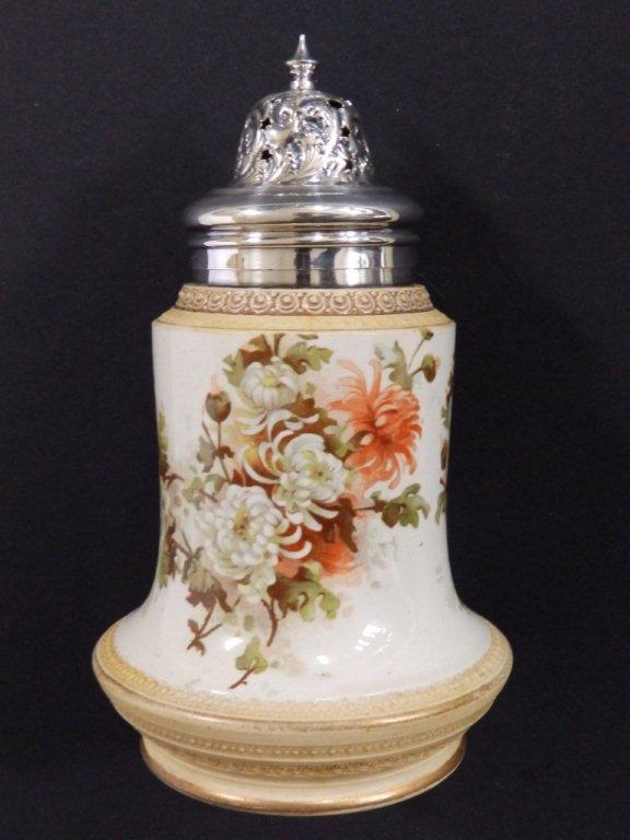 A late Victorian EP mounted sugar caster
