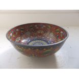 A 19thC Oriental cloisonne bowl, decorated to both sides