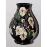 A boxed Moorcroft Mountain Gold Charm pattern vase by Sian Leeper – 2003,  5.25”