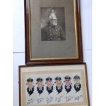 An Edwardian naval cartoon – 'A Nautical Story' and a Victorian photograph of a fireman (2)