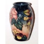 A boxed Moorcroft Oberon pattern vase by Rachel Bishop – 1993, 4”