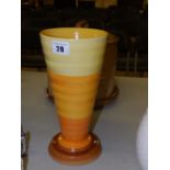 A Shelley art deco banded trumpet vase