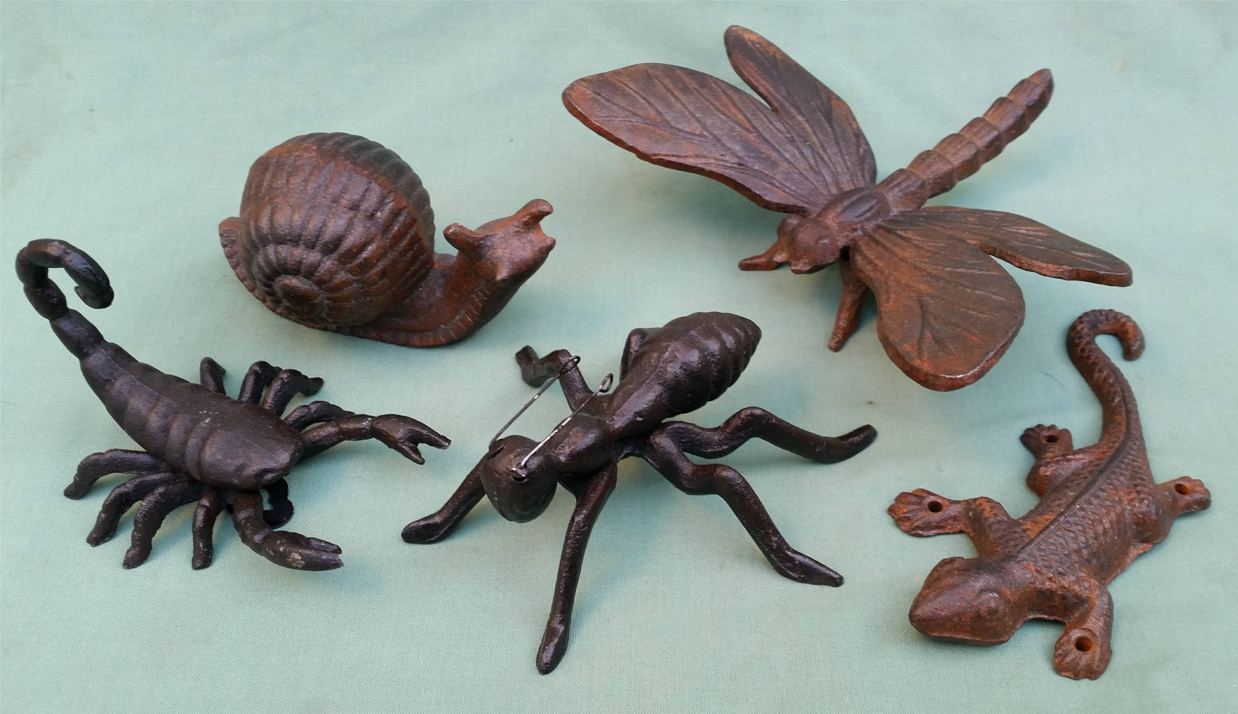 Cast Iron Insects Set of 4
