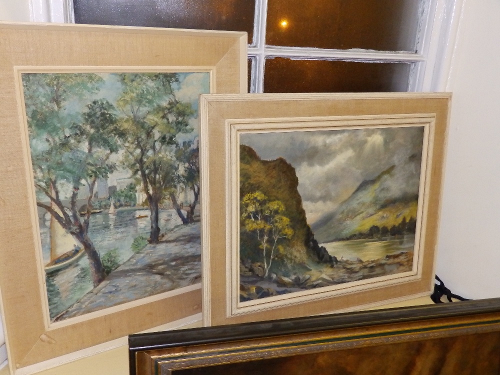 S. J. Iredale – two oil paintings – landscapes with water