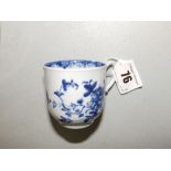 A Worcester blue & white painted Mansfield pattern coffee cup – circa 1765