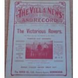 ASTON VILLA V BIRMINGHAM CITY RESERVES 1907/08 Rare programme for this Birmingham & District Lge