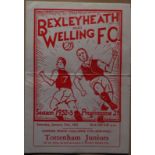 LONDON MINOR CHALLENGE CUP S/F 1952-53 BEXLEYHEATH V TOTTENHAM PLAYED AT CHARLTON Rare programme for