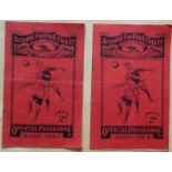 ARSENAL V BIRMINGHAM PRE-WAR PROGRAMMES x 2 Two rare Arsenal Pre-War Programmes both v Birmingham