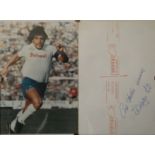 DIEGO MARADONA AUTOGRAPHED PHOTO Private Photo taken on a plane and signed on the reverse by