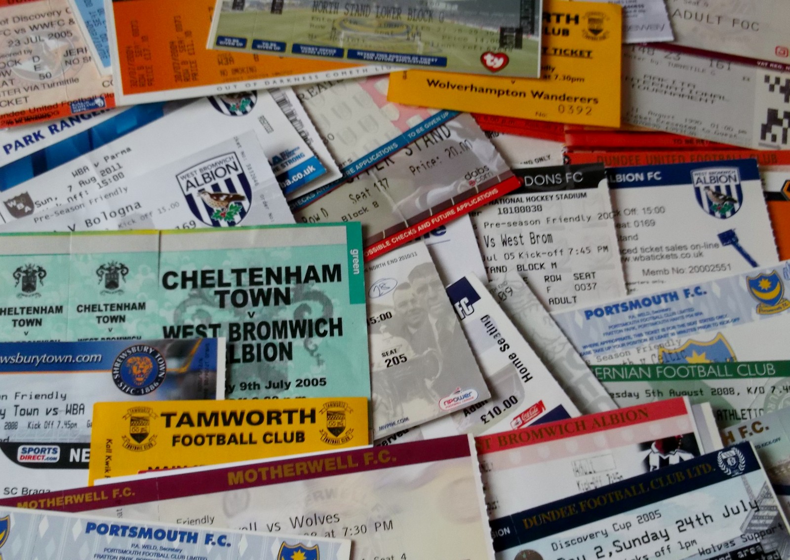 COLLECTION OF 70 TICKETS ALL FRIENDLY GAMES Nice collection of 70 match day tickets that are all for